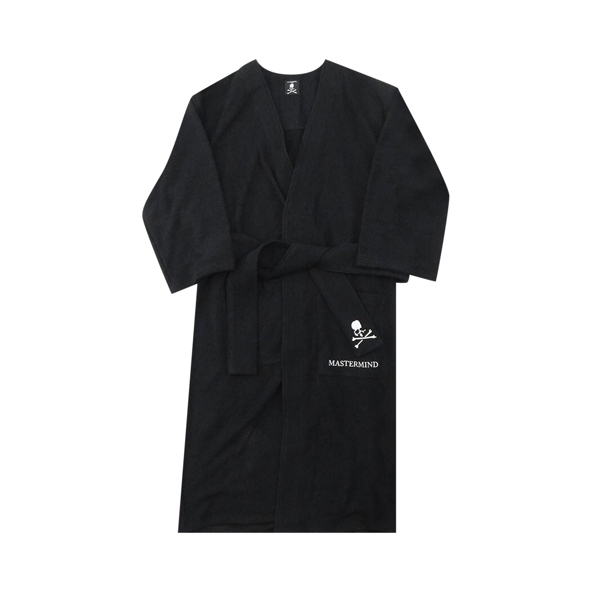 Buy Mastermind World Long Robe 'Black' - MW23S10 RO001 BLAC | GOAT