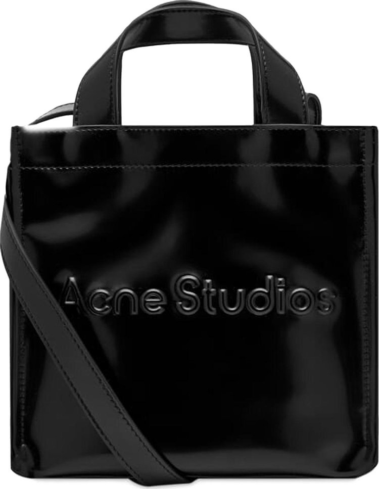 Buy Acne Studios Logo Shopper Mini Tote Bag 'Black' - C10159 GOAT BLAC ...