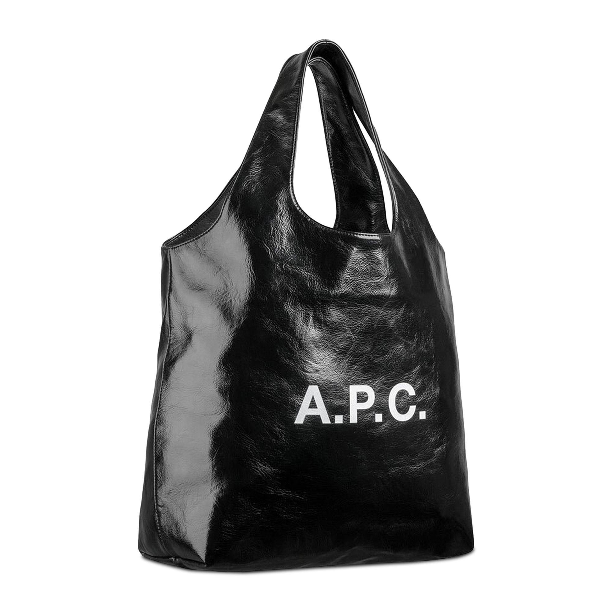Buy A.P.C. Ninon Faux Leather Tote Bag 'Black' - PUAAT