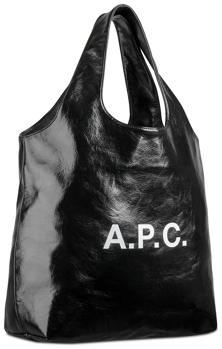 APC Ninon Faux Leather Tote Bag Black