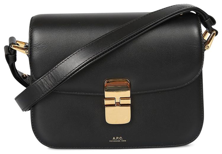 APC Grace Smooth Leather Small Bag Black