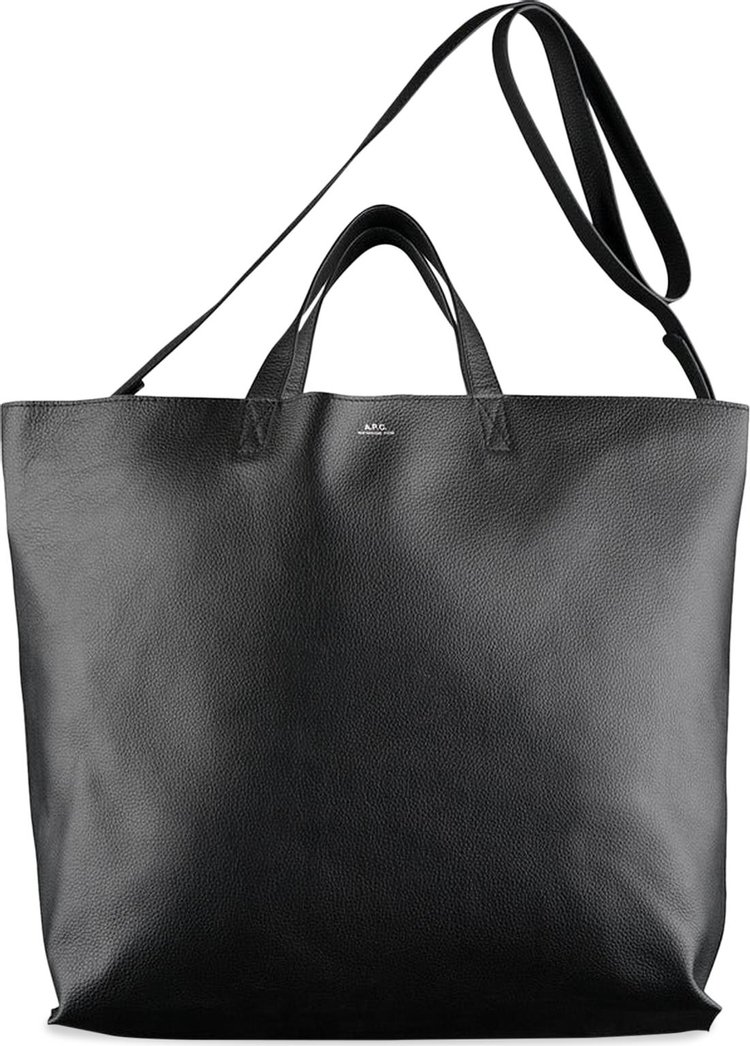 A.P.C. Maiko Leather Tote Bag 'Black'