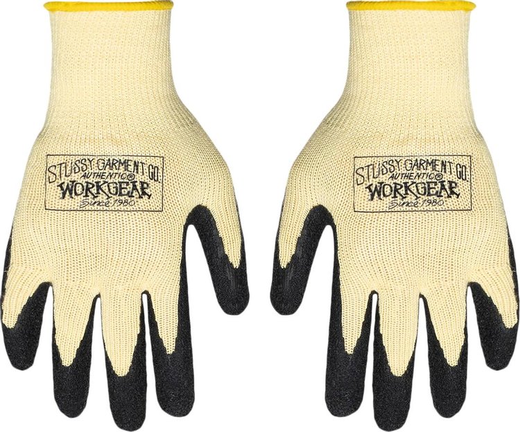 Stussy Work Gloves 'Light Yellow'