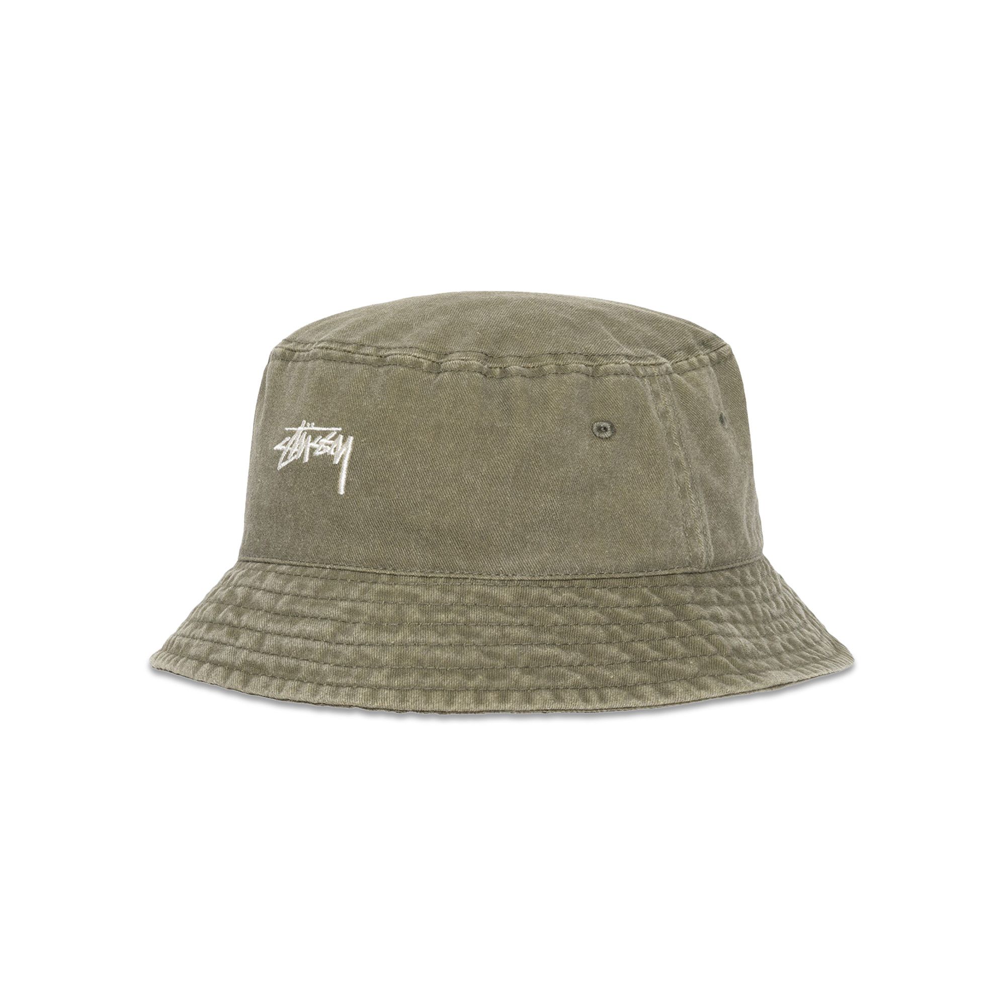 Buy Stussy Washed Stock Bucket Hat 'Olive' - 1321086 OLIV | GOAT
