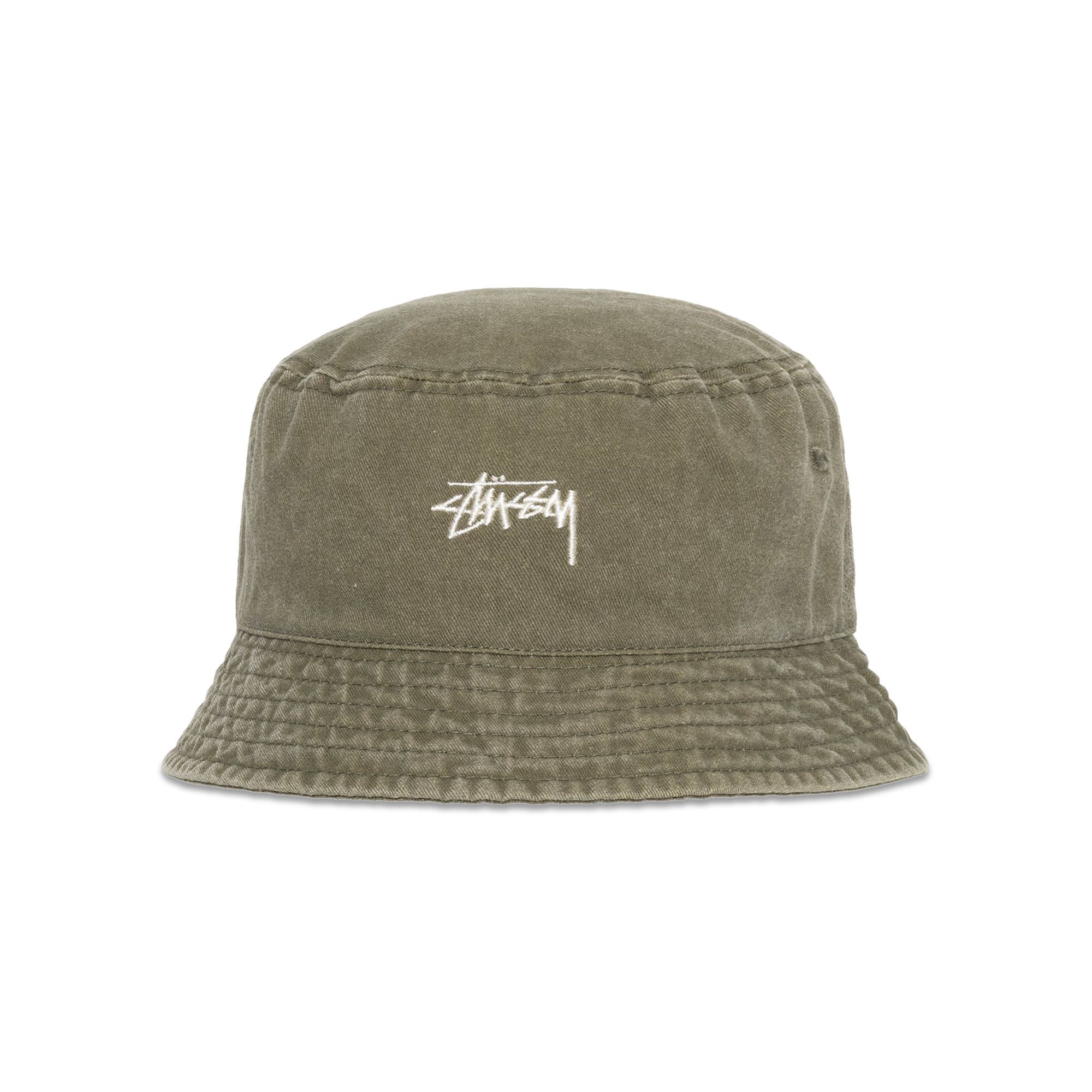 Buy Stussy Washed Stock Bucket Hat 'Olive' - 1321086 OLIV | GOAT