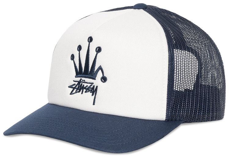 Stussy Crown Stock Trucker Cap Navy