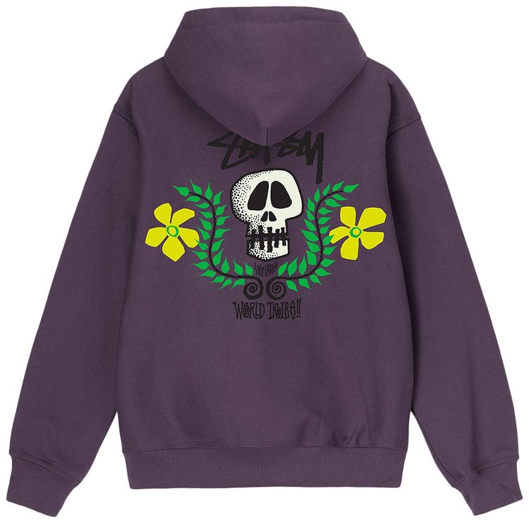 Stussy Skull Crest Hoodie Grape