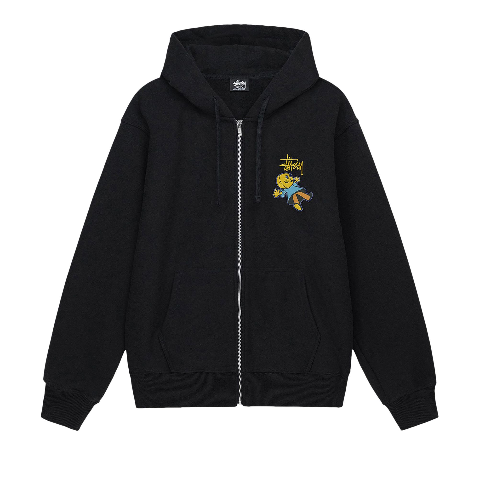 Stussy black shop zip hoodie