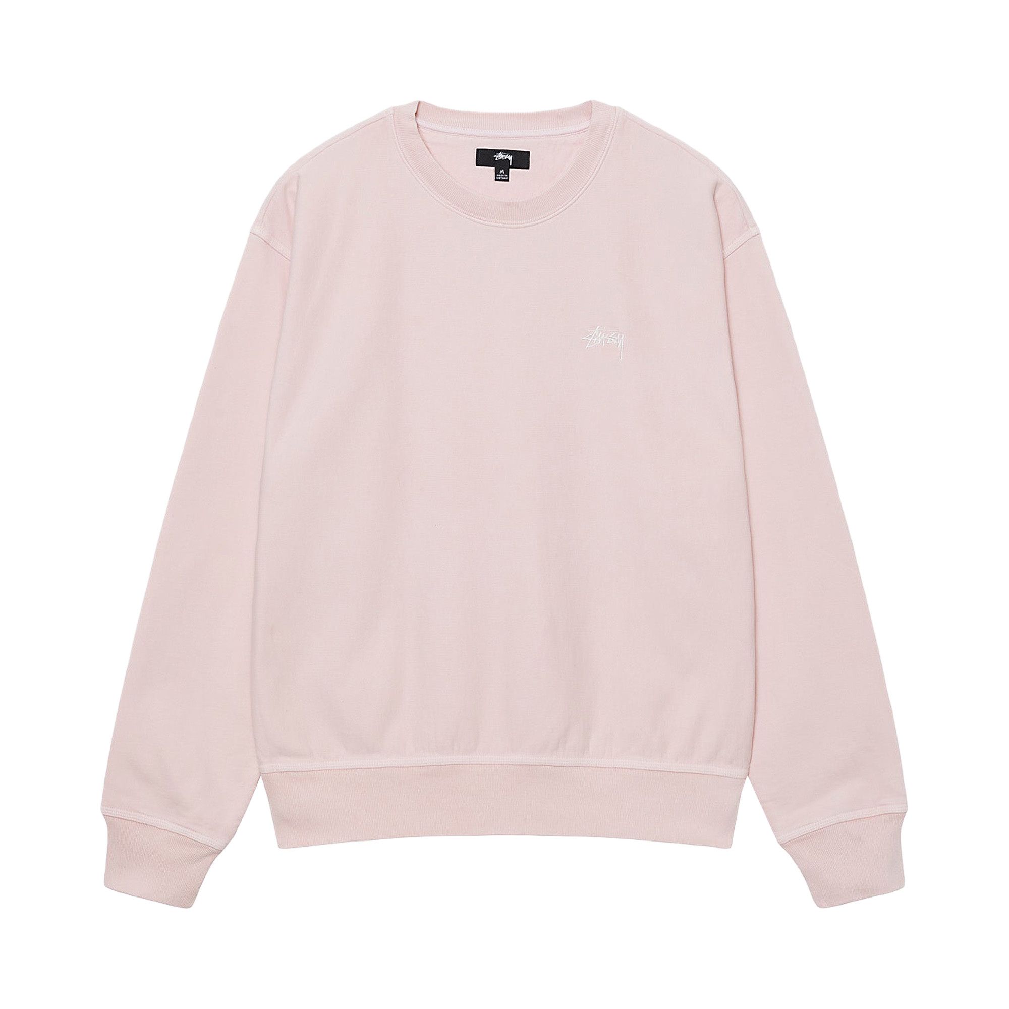 Buy Stussy Overdyed Stock Logo Crew 'Light Pink' - 118480