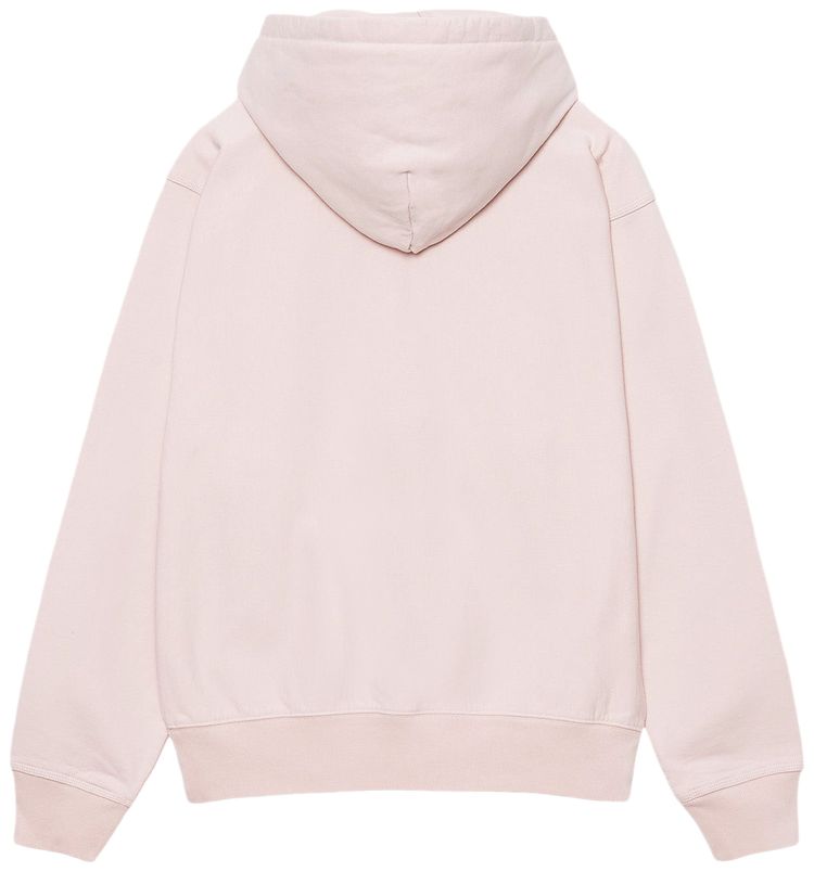 Stussy Stock Logo Zip Hoodie Light Pink