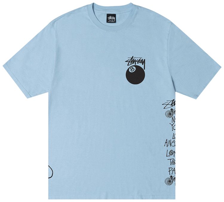 Stussy Test Strike Pigment Dyed Tee Sky Blue
