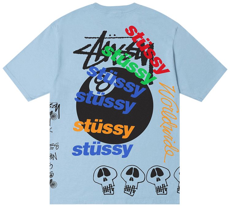 Stussy Test Strike Pigment Dyed Tee Sky Blue