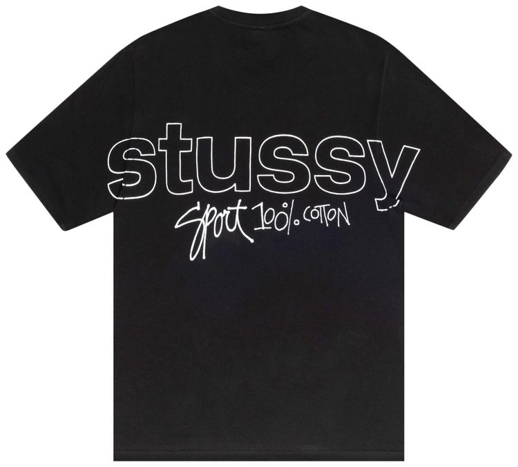 Stussy Sport 100 Pigment Dyed Tee Black