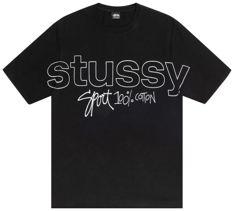 Stussy Sport 100 Pigment Dyed Tee Black