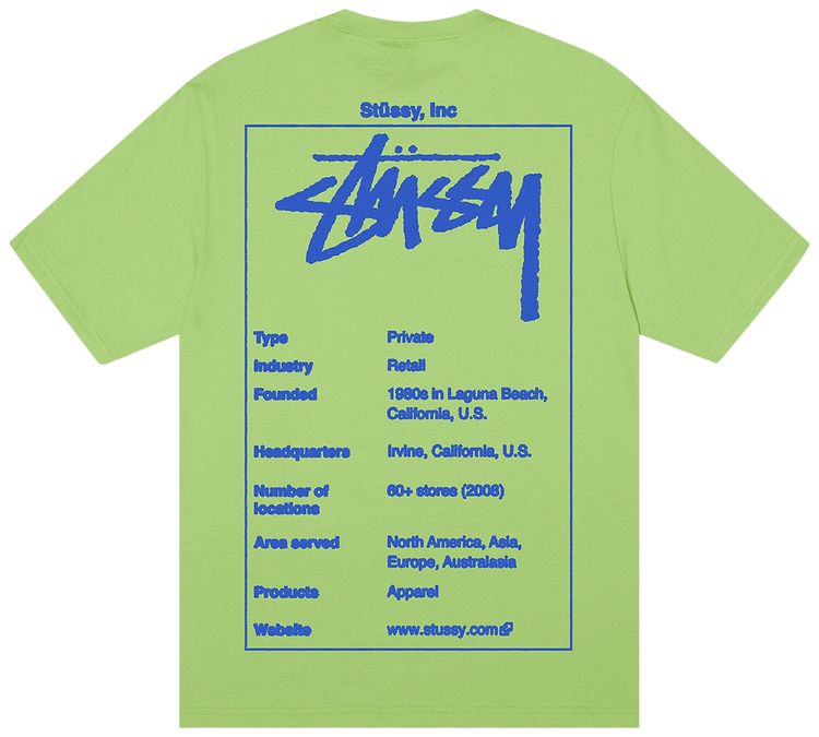 Stussy Wiki Tee Tea