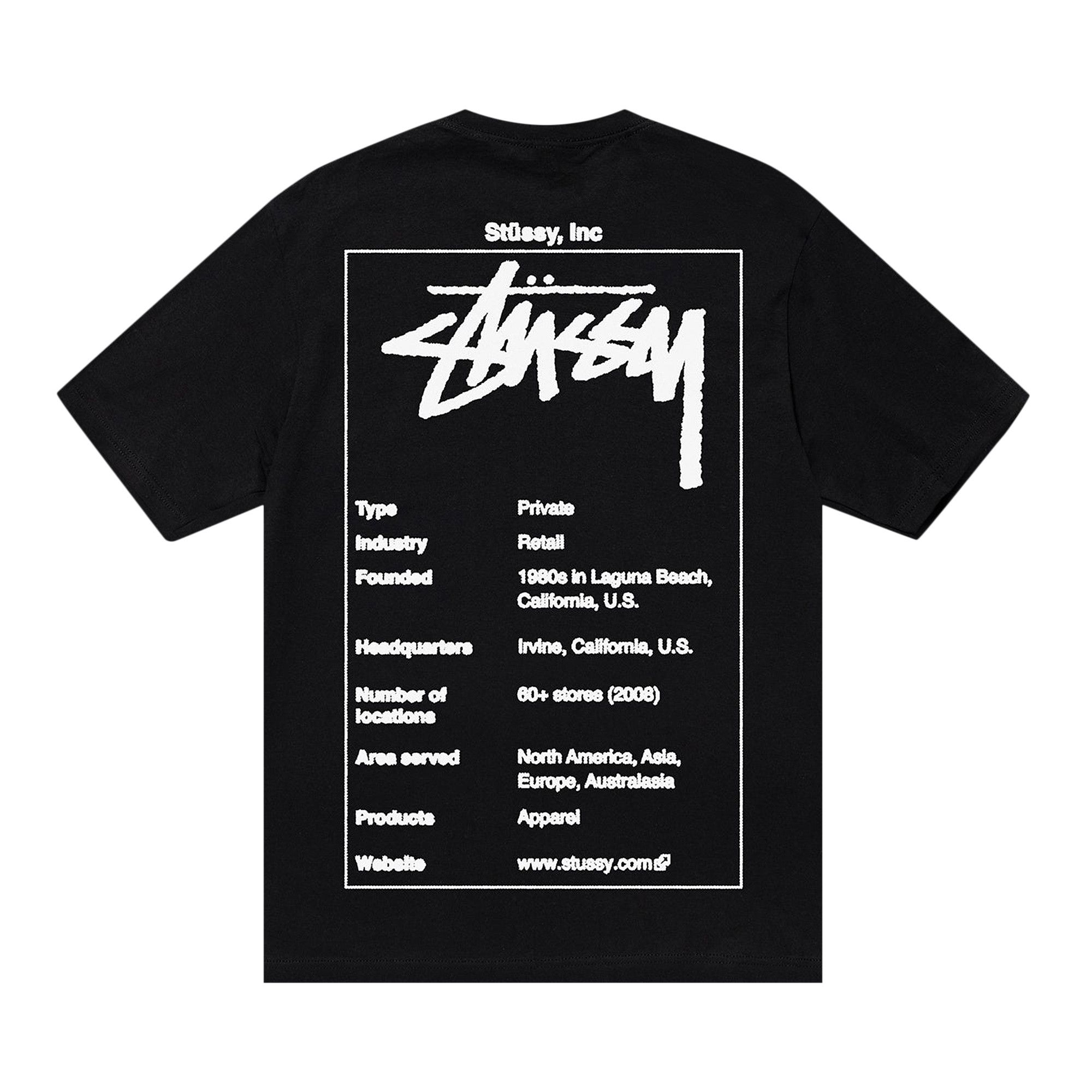 Size l Stussy Wiki Tee 'Black'