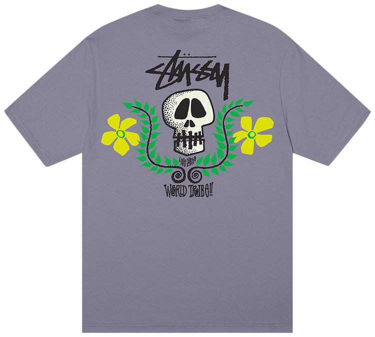 Stussy Skull Crest Tee Mauve
