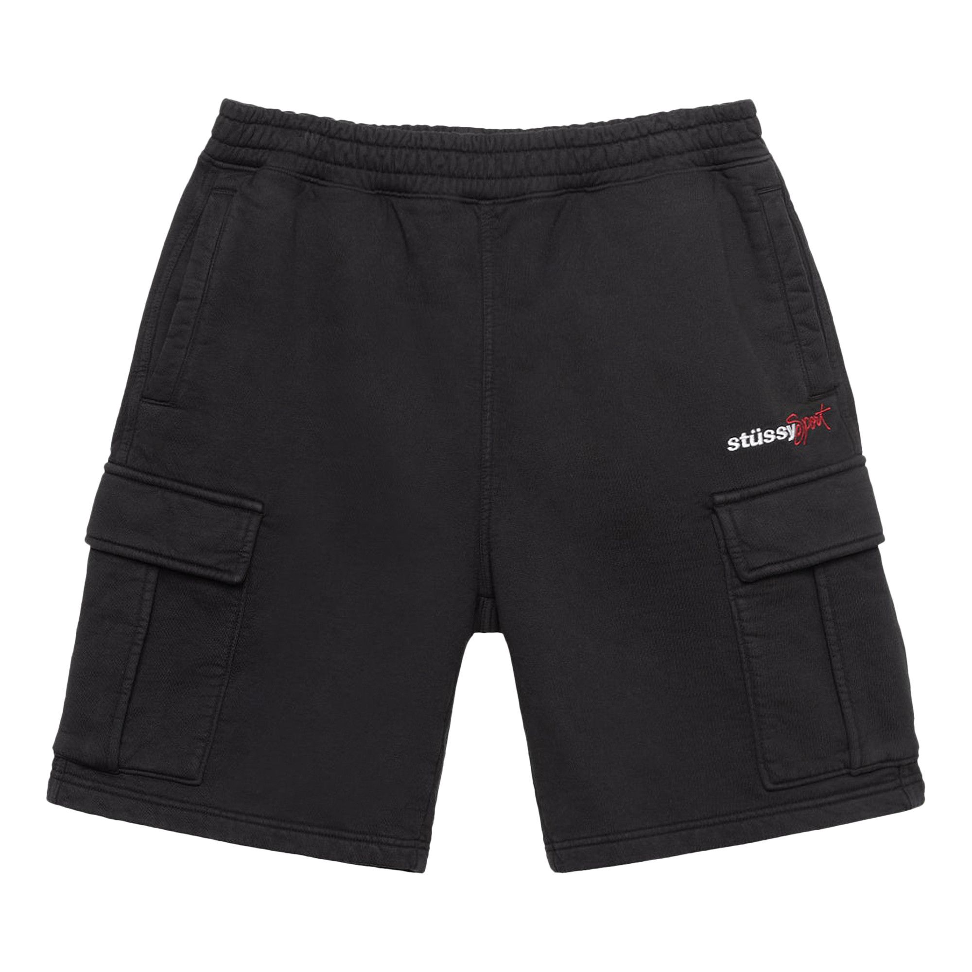 Size s Stussy Sport Cargo Fleece Short Black