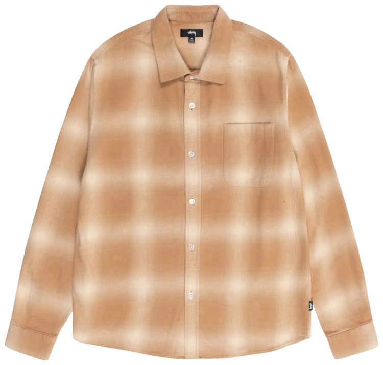 Stussy Bay Plaid Shirt Tan