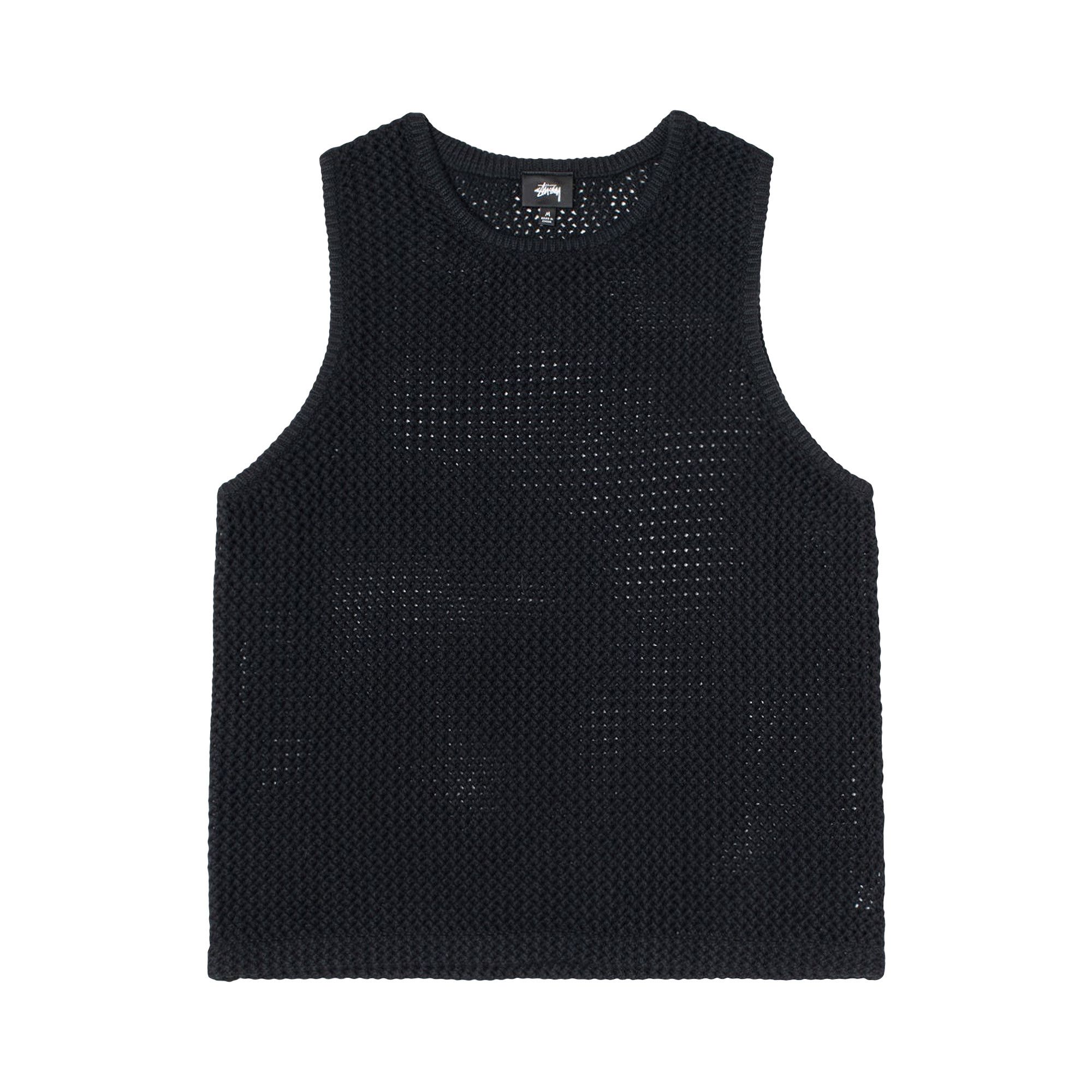 Buy Stussy O'Dyed Heavyweight Mesh Tank 'Solid Black' - 117126 SOLI | GOAT