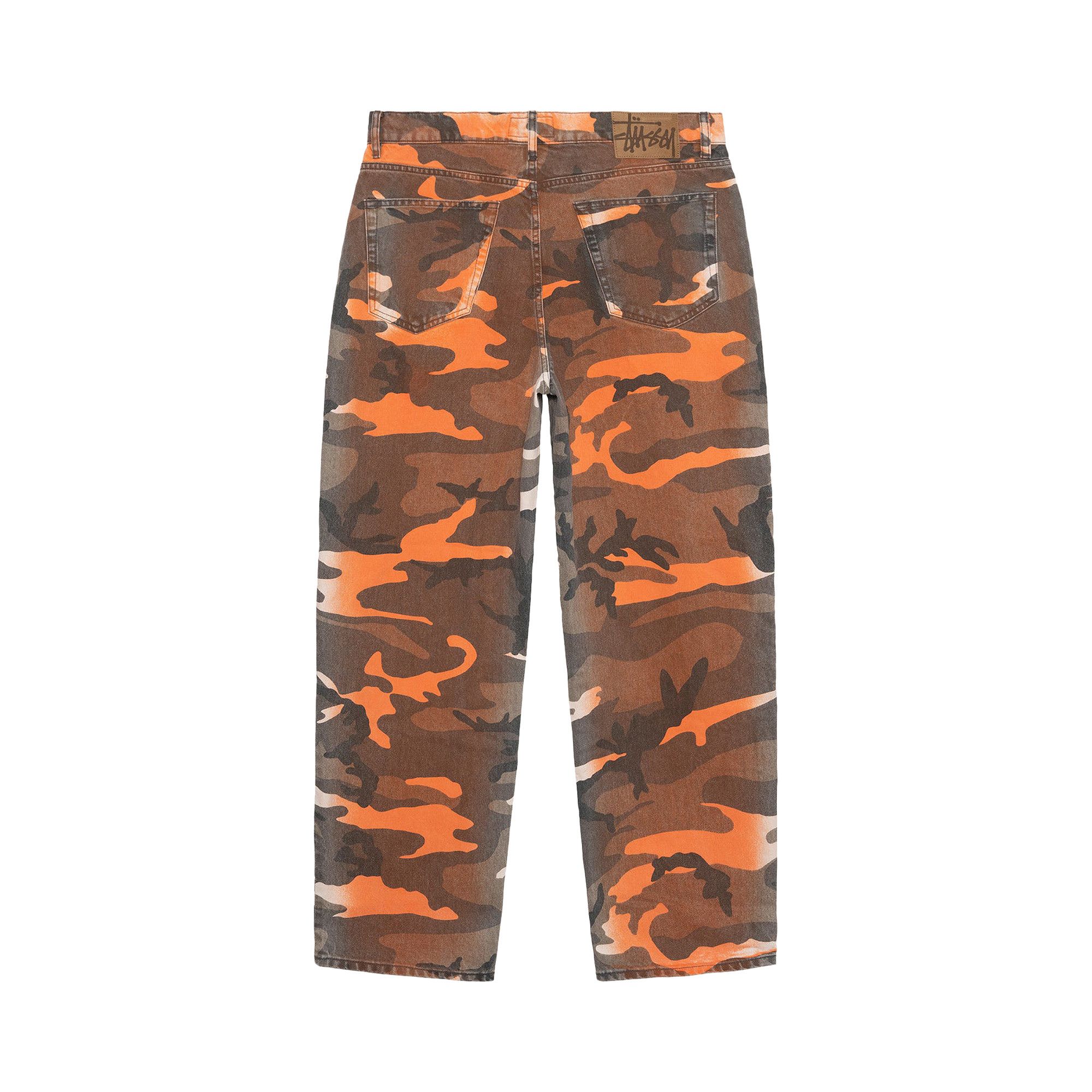 Buy Stussy Spray Dye Big Ol Jeans Orange Camo 116617 ORAN GOAT