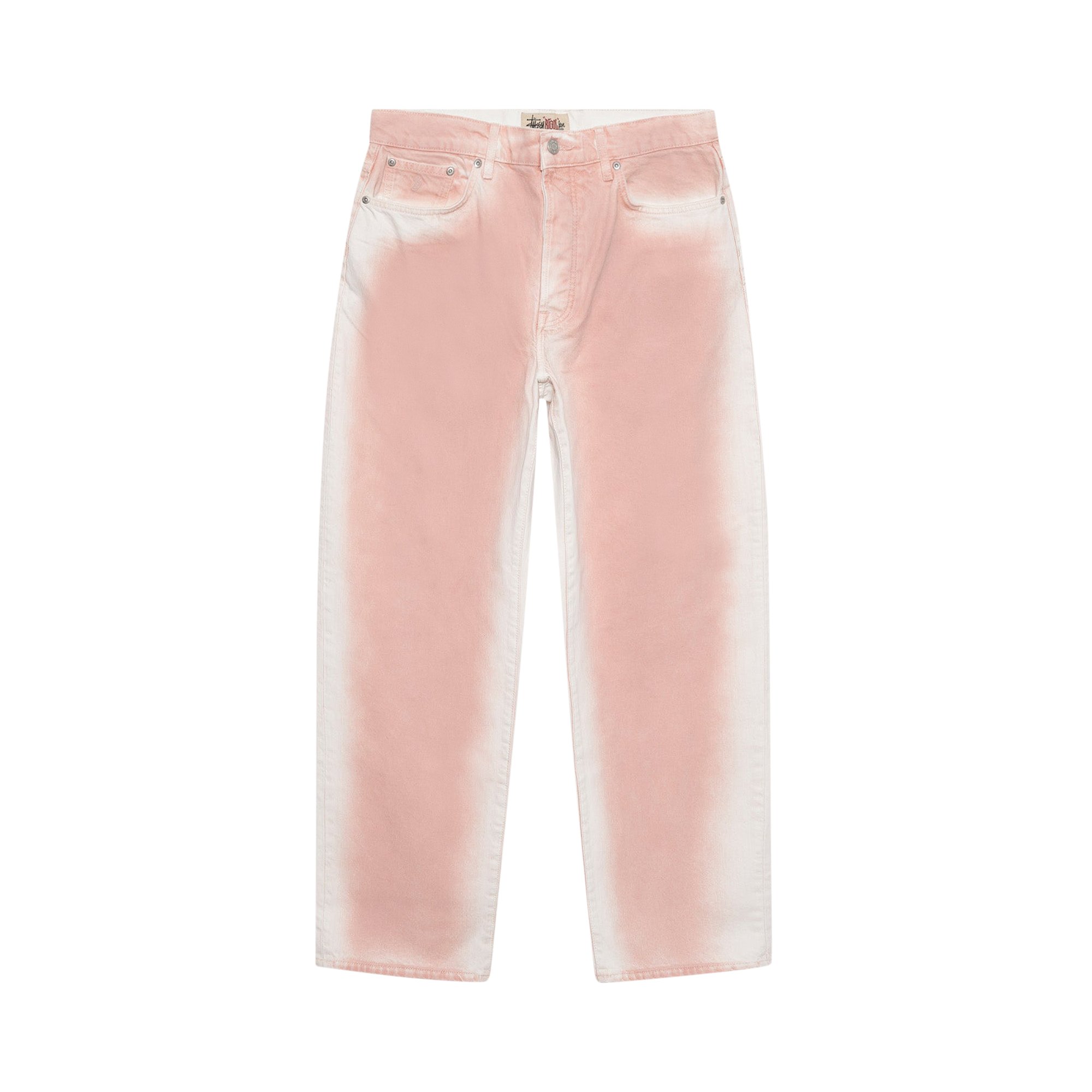 Stussy Spray Dye Big Ol' Jeans 'Faded Pink' | GOAT
