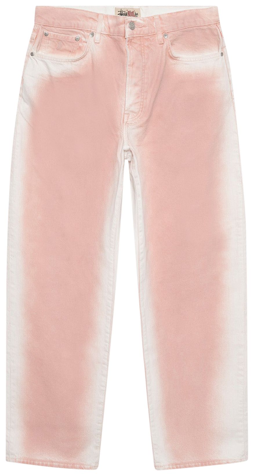 Buy Stussy Spray Dye Big Ol' Jeans 'Faded Pink' 116617 FADE GOAT
