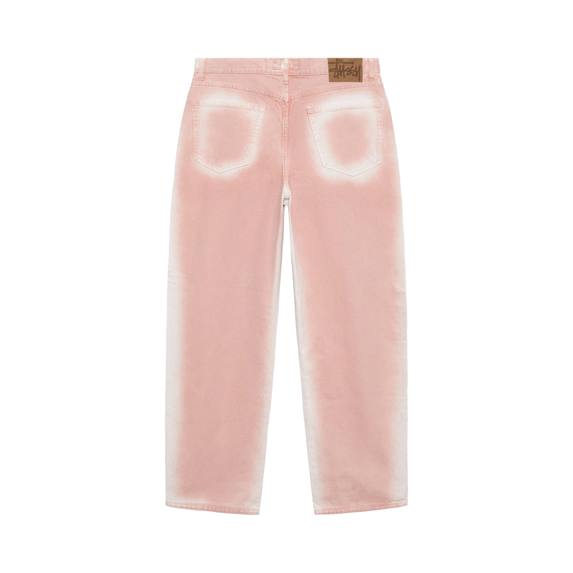 Size 32 Stussy Spray Dye Big Ol' Jeans 'Faded Pink'