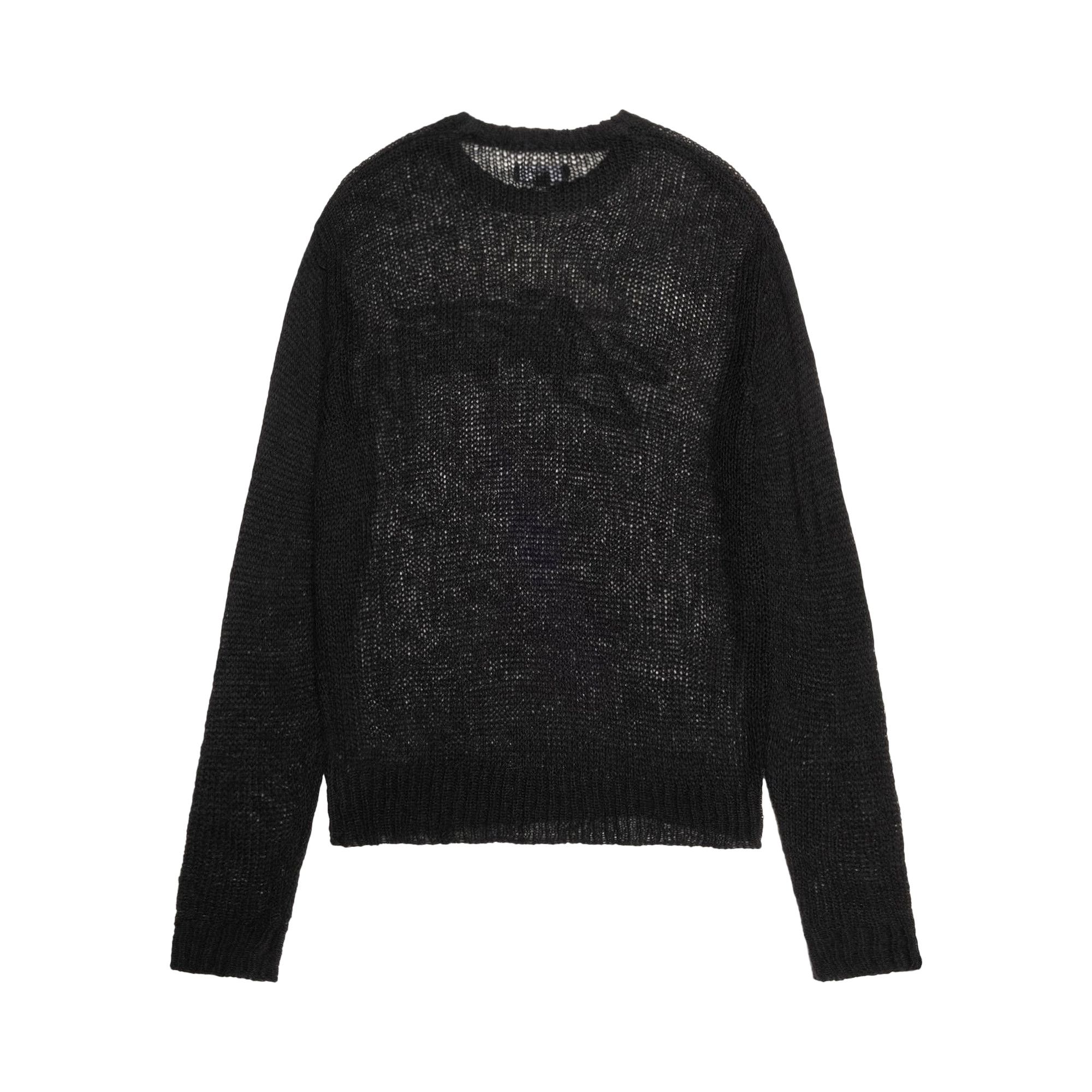 Black loose knit sweater top