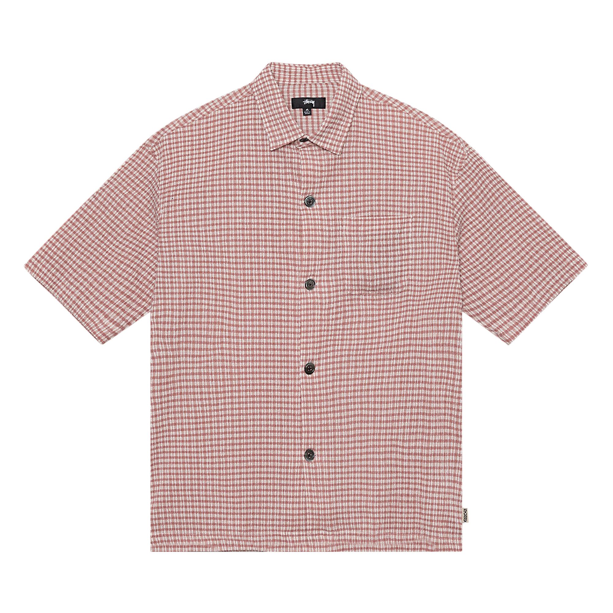 Buy Stussy Wrinkly Gingham Short-Sleeve Shirt 'Dusty Rose' - 1110285 DUST |  GOAT