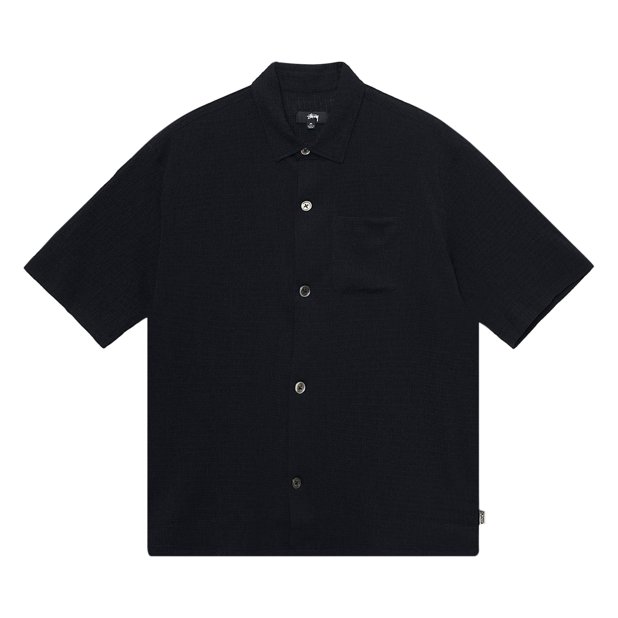 Buy Stussy Wrinkly Gingham Short-Sleeve Shirt 'Black' - 1110285