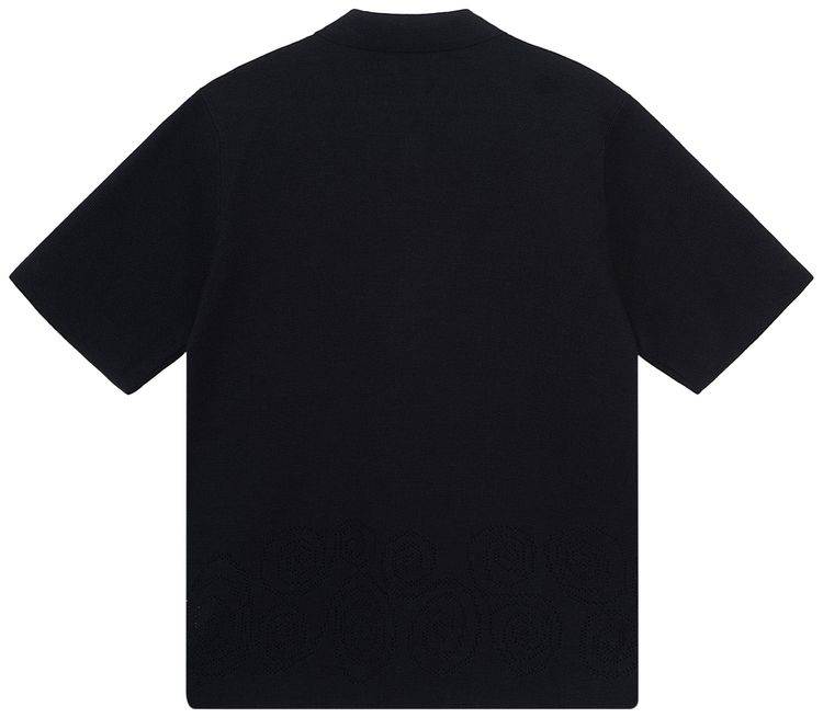 Stussy Perforated Swirl Knit Shirt Black