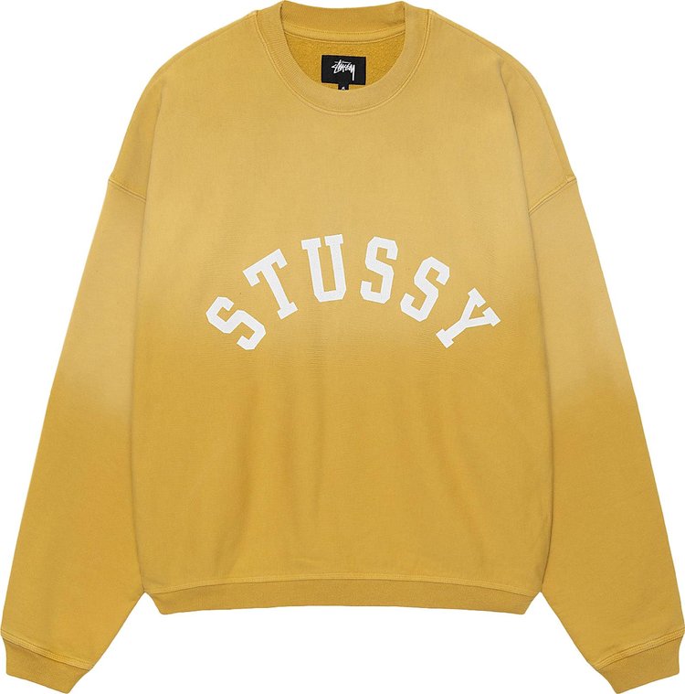 Buy Stussy Sun Faded Oversized Crew 'Yellow' - 118525 YELL | GOAT