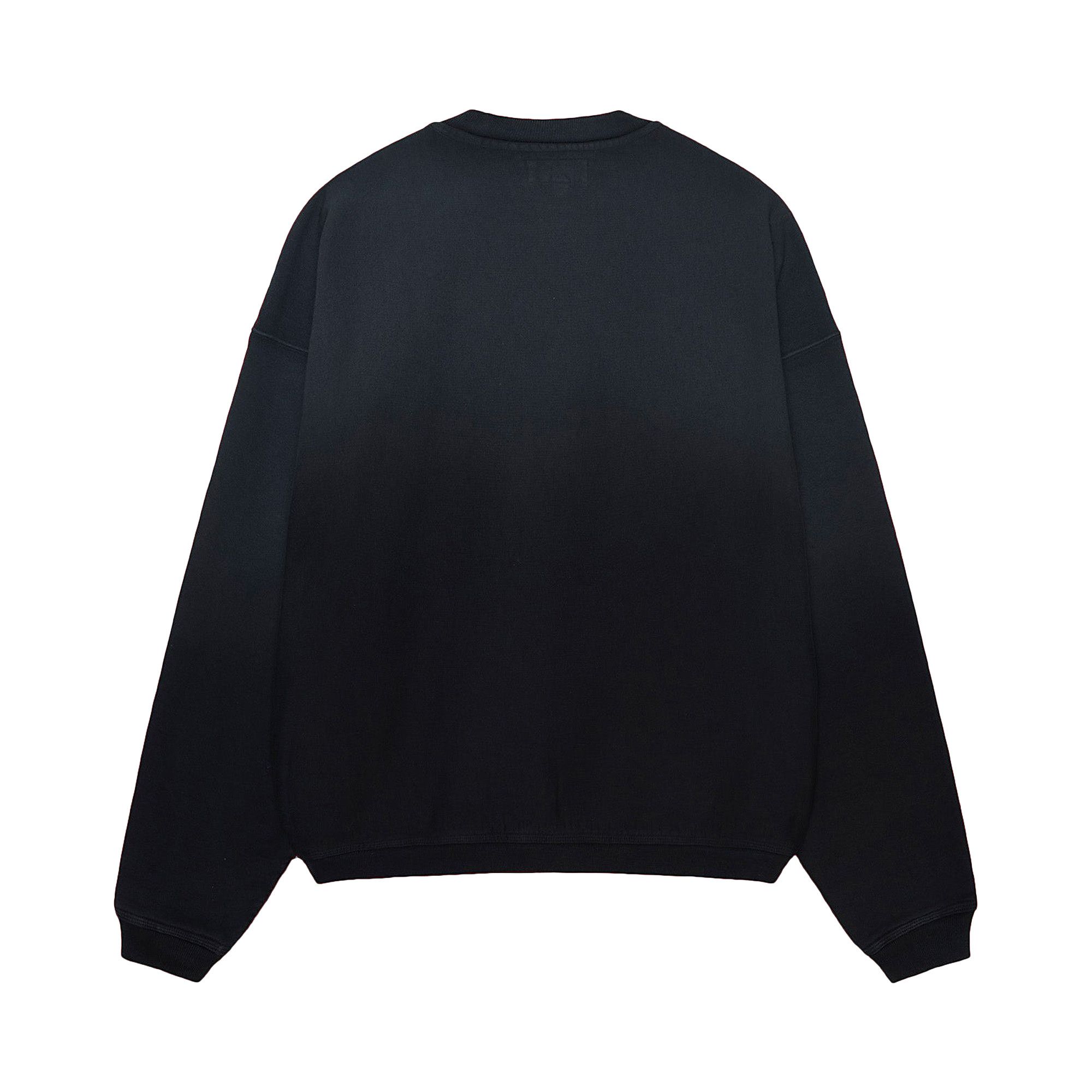 Size l Stussy Sun Faded Oversized Crew 'Black'