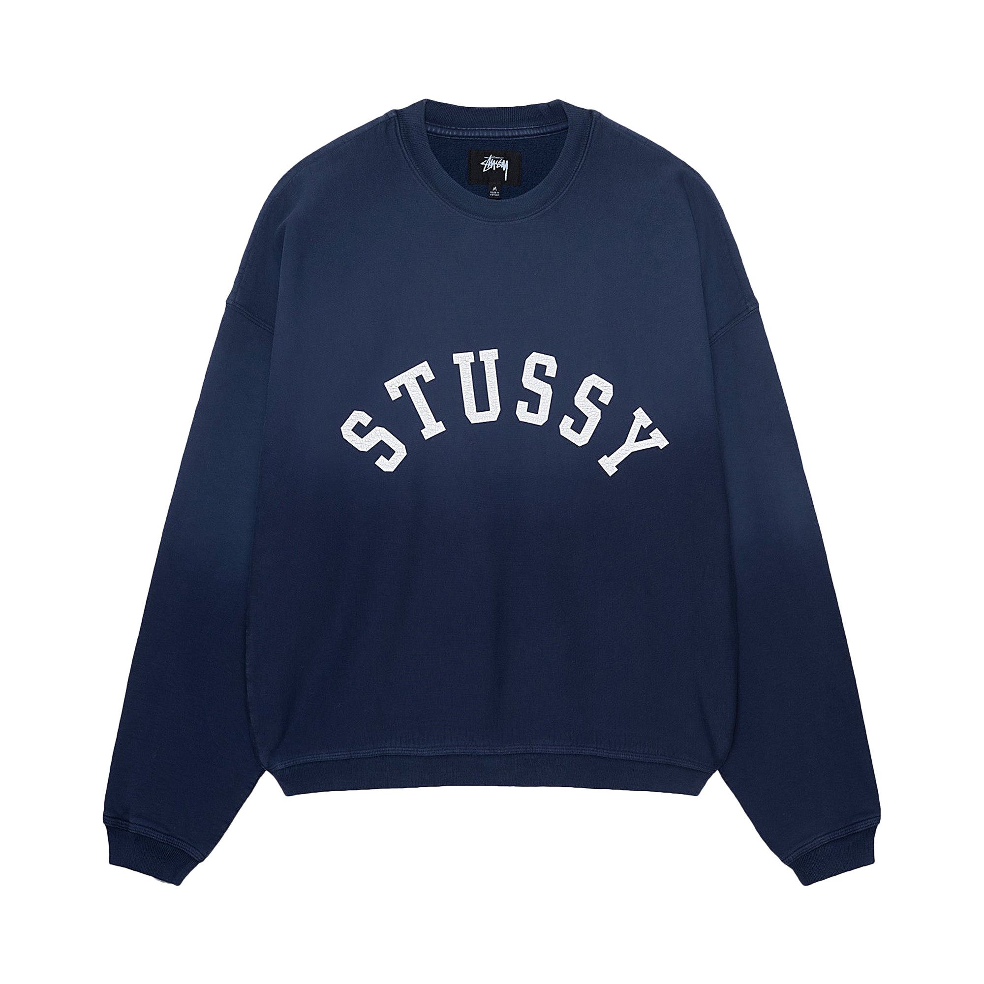 Buy Stussy Sun Faded Oversized Crew 'Navy' - 118525 NAVY | GOAT
