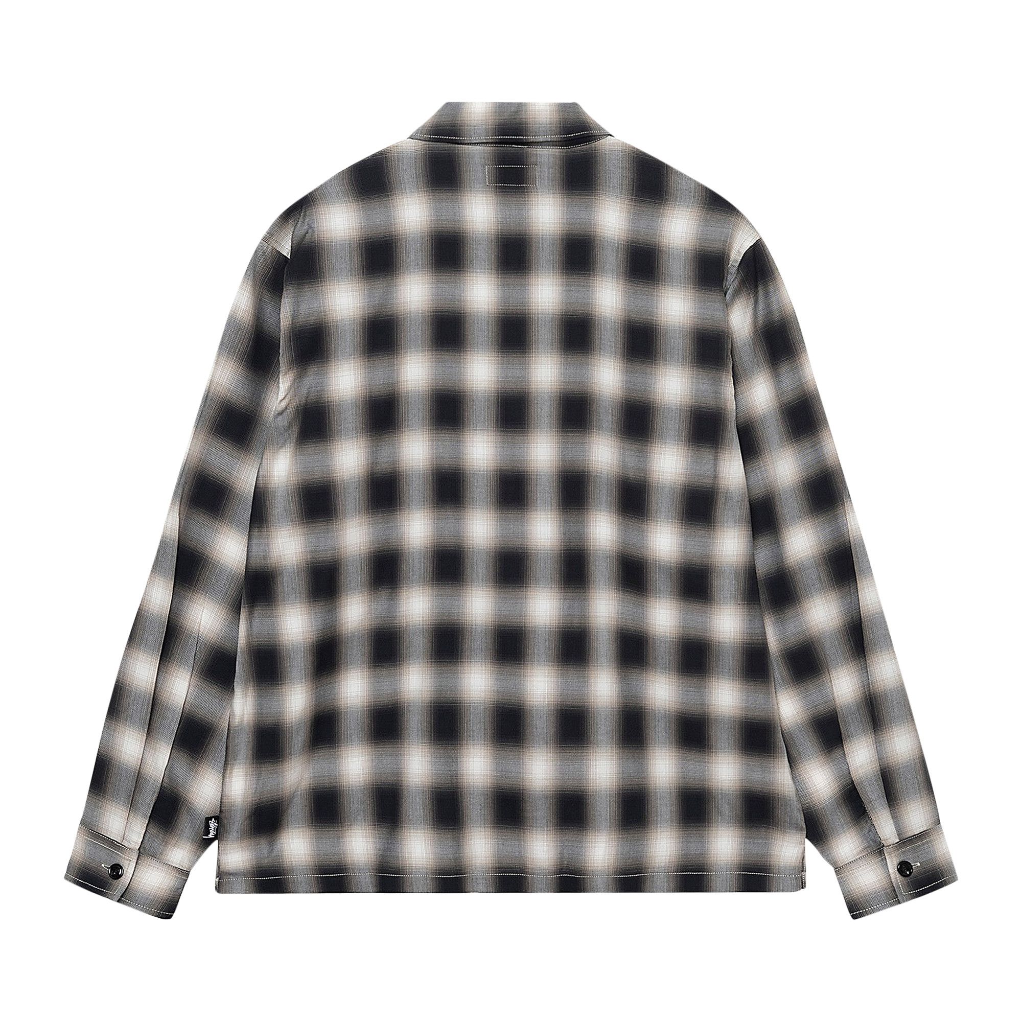 Buy Stussy Eddie Plaid Zip Shirt 'Black' - 1110286 BLAC | GOAT