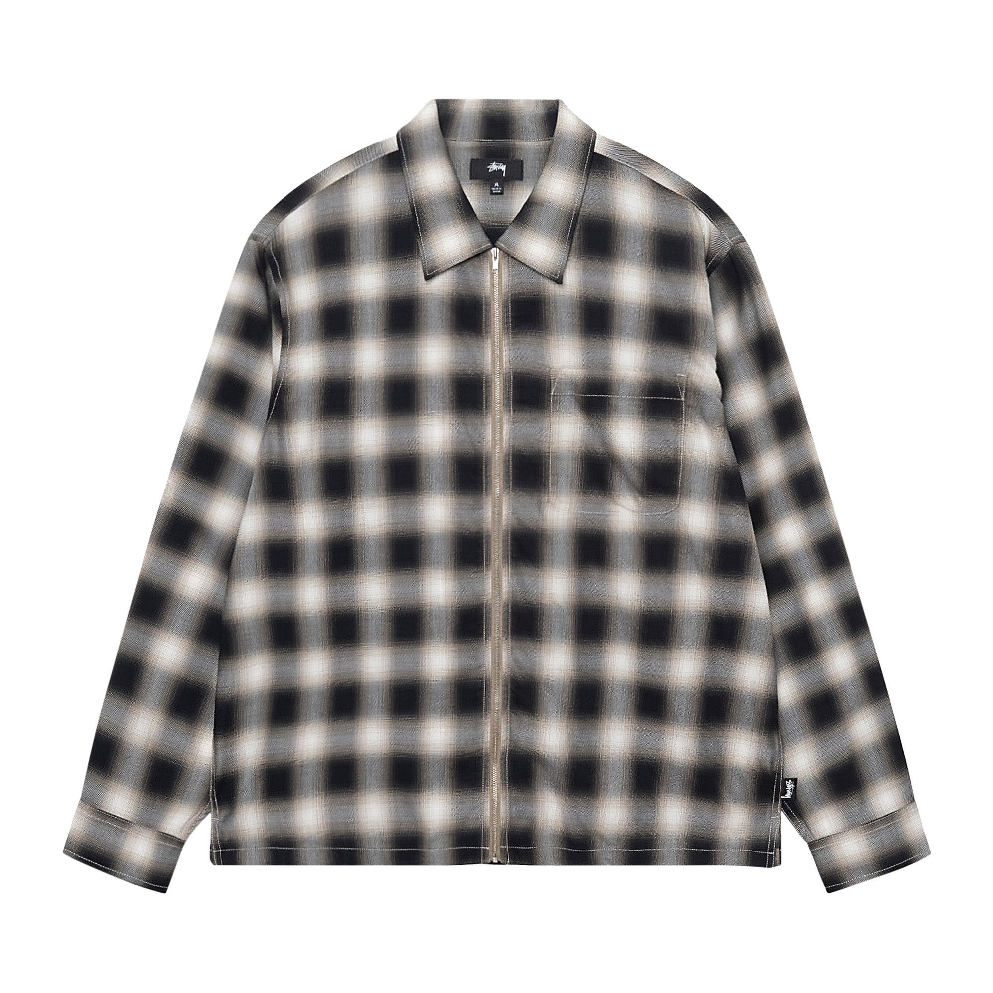 ファッションなデザイン Buy Stussy Eddie Plaid Zip Shirt 'Black' - 1110286 BLAC | GOAT トップス