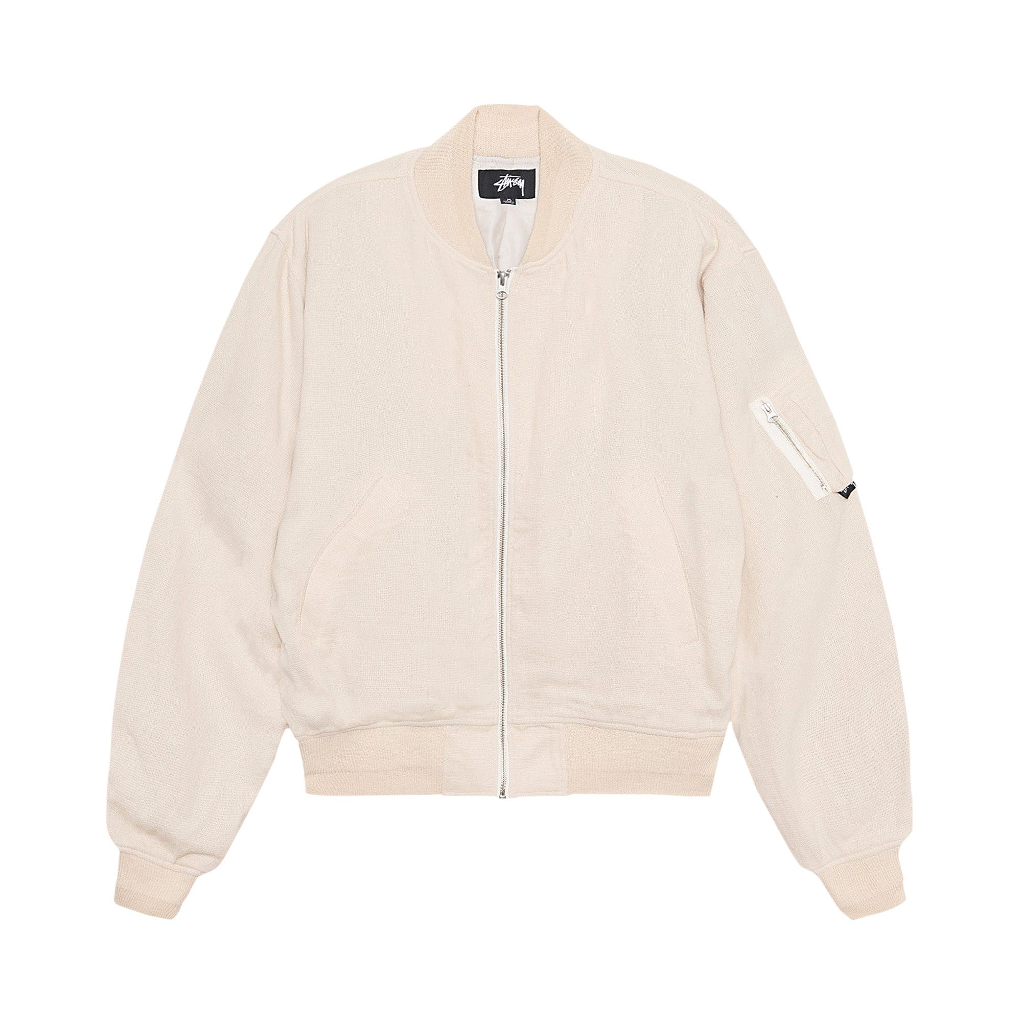 STUSSY linen beach Bomber sサイズ Buy Stussy Linen Beach Bomber 'Natural' - 115703 NATU | GOAT