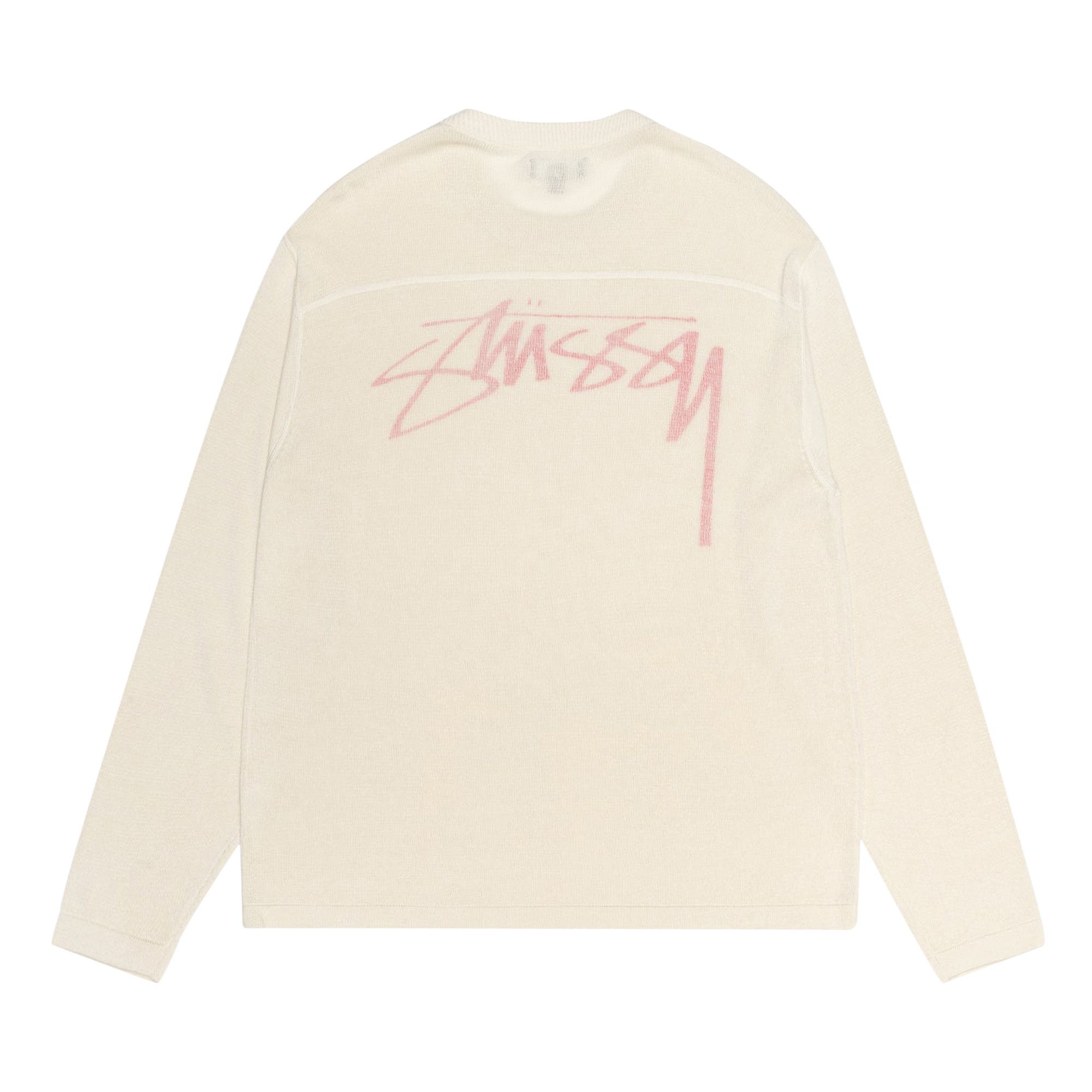 Buy Stussy Lightweight Football Crew 'Bone' - 117181 BONE | GOAT