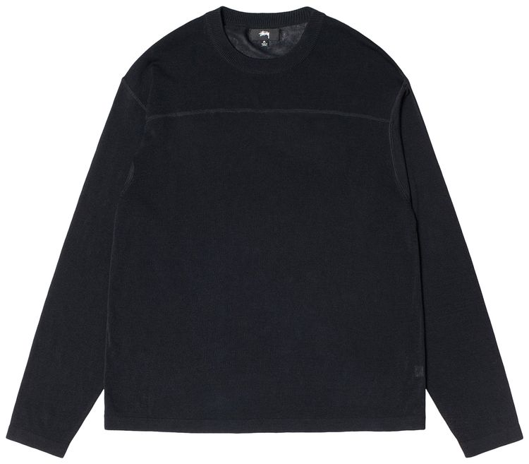 Stussy Lightweight Football Crew Black
