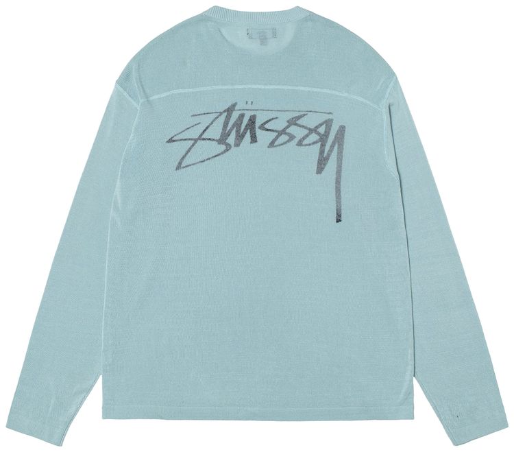 Stussy Lightweight Football Crew Light Blue