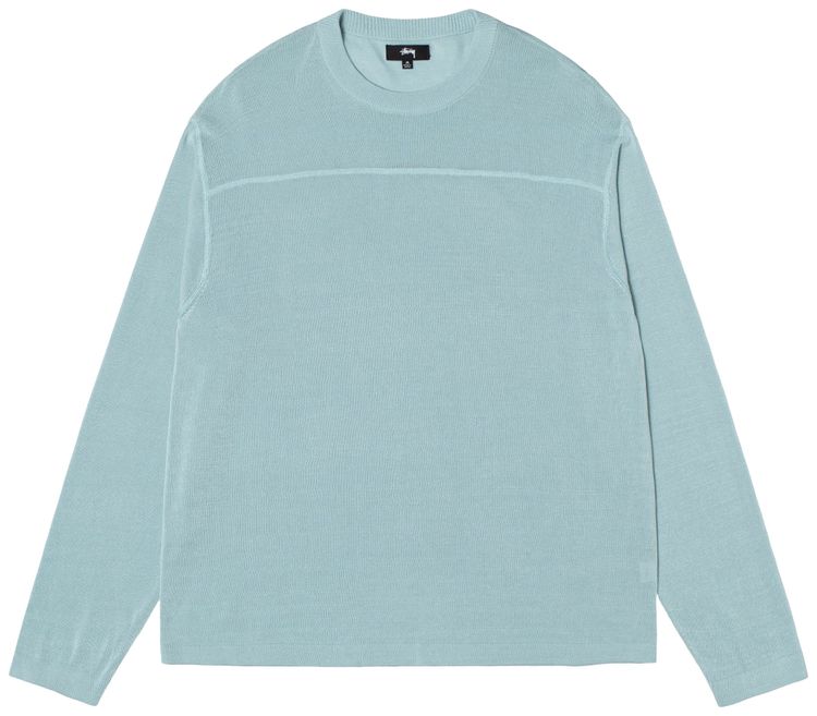 Stussy Lightweight Football Crew Light Blue