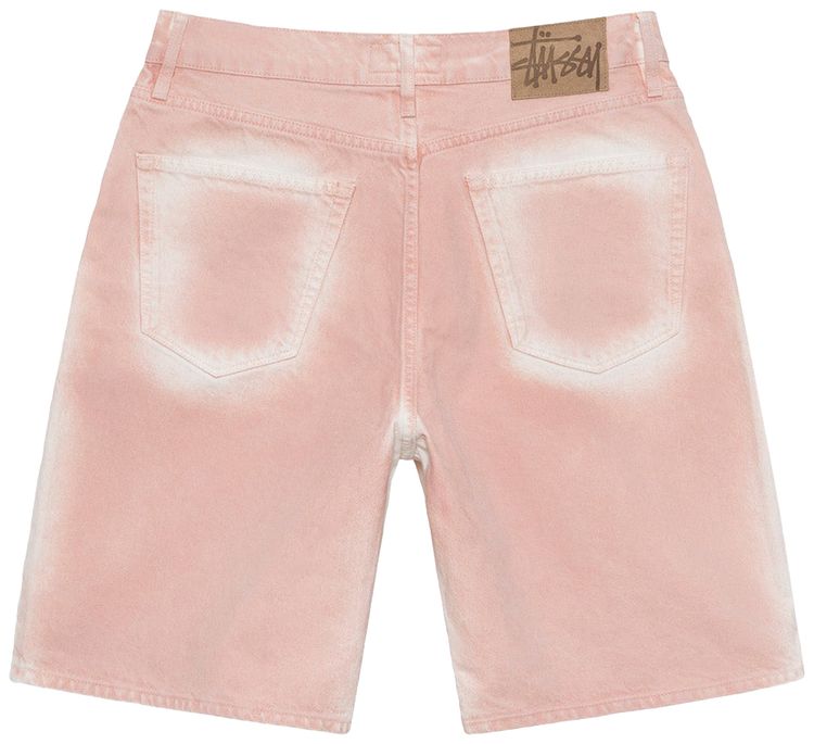 Stussy Spray Dye Big Ol Shorts Faded Pink