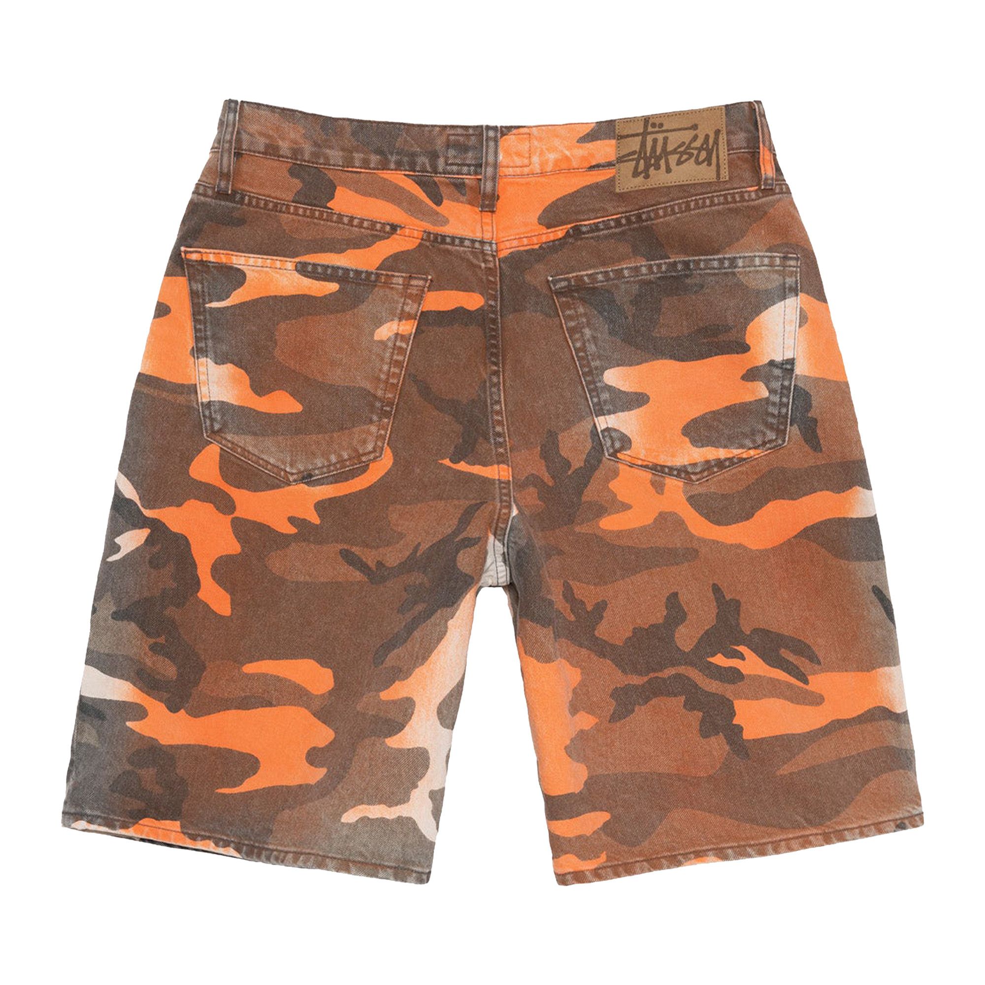 Buy Stussy Spray Dye Big Ol' Shorts 'Orange Camo' - 112295 ORAN | GOAT