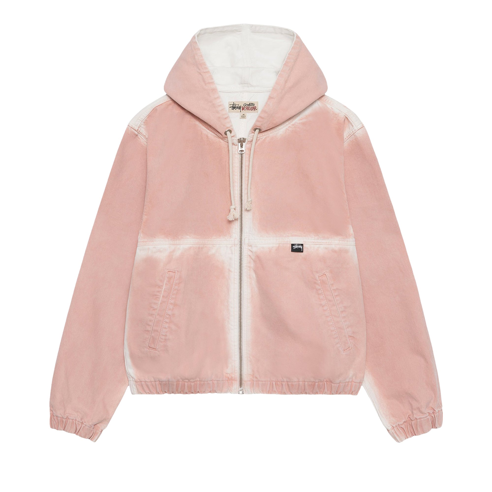 Stussy Spray Dye Hooded Work Jacket 'Faded Pink'