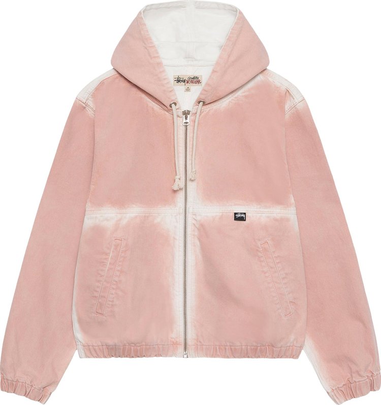 Buy Stussy Spray Dye Hooded Work Jacket 'Faded Pink' - 115705 FADE ...