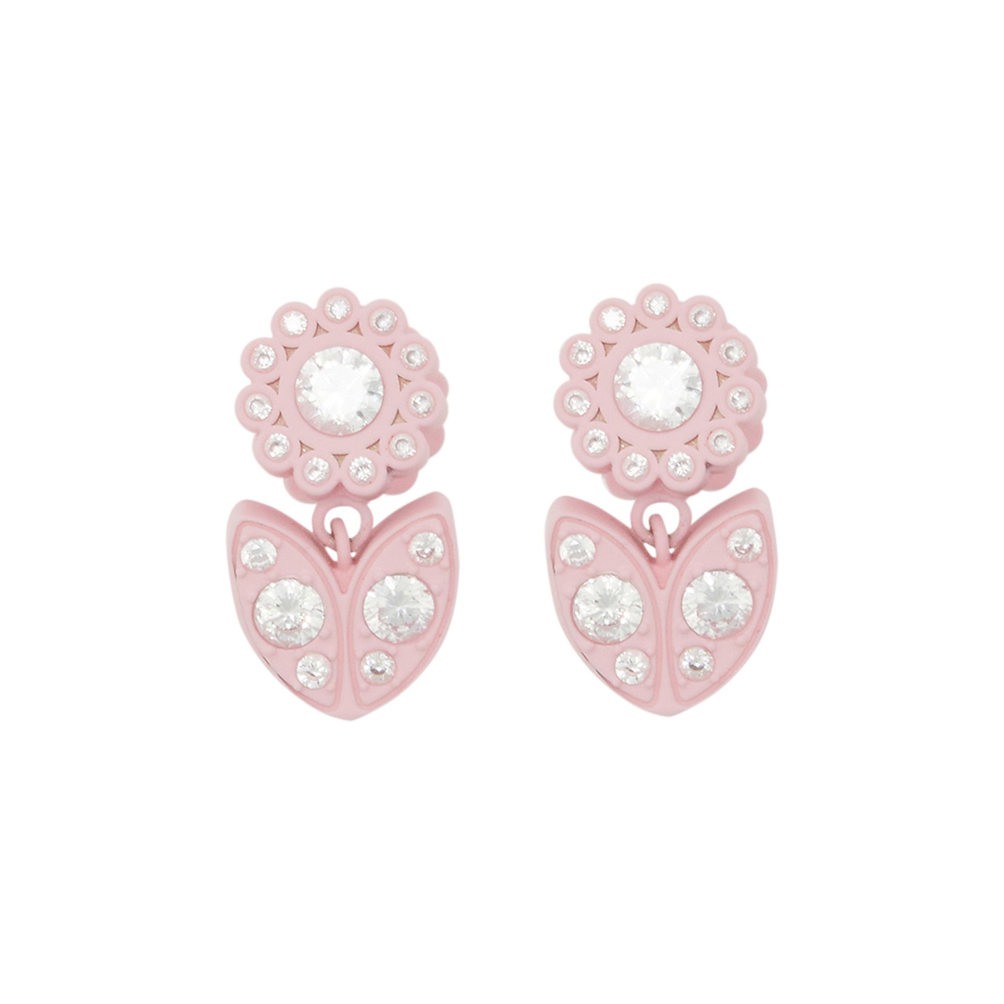 Buy Bottega Veneta Floral Drop Earrings 'Pink' - 657411