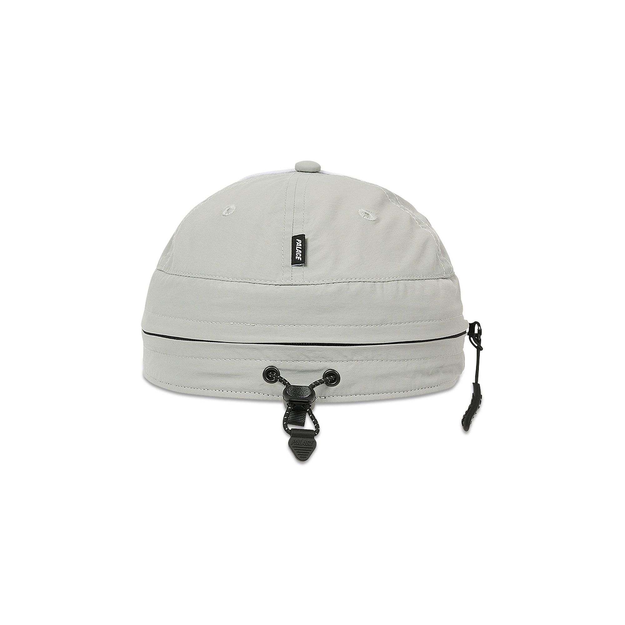 Buy Palace Font Zip Shell Neck Saver 6-Panel 'Grey