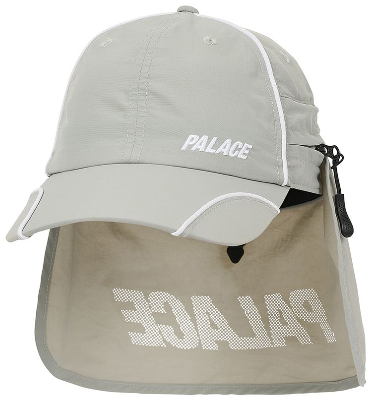 Palace Font Zip Shell Neck Saver 6 Panel Grey