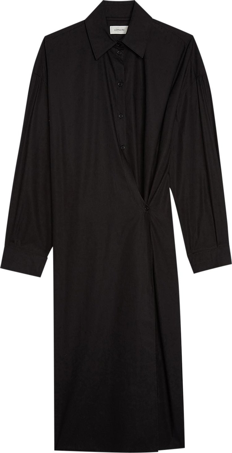 Lemaire Straight Collar Twisted Dress 'Black'
